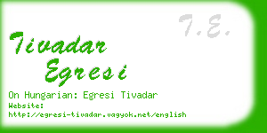 tivadar egresi business card